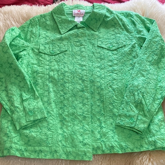 Green Button-Up Shirt jacket size large - Picture 1 of 8